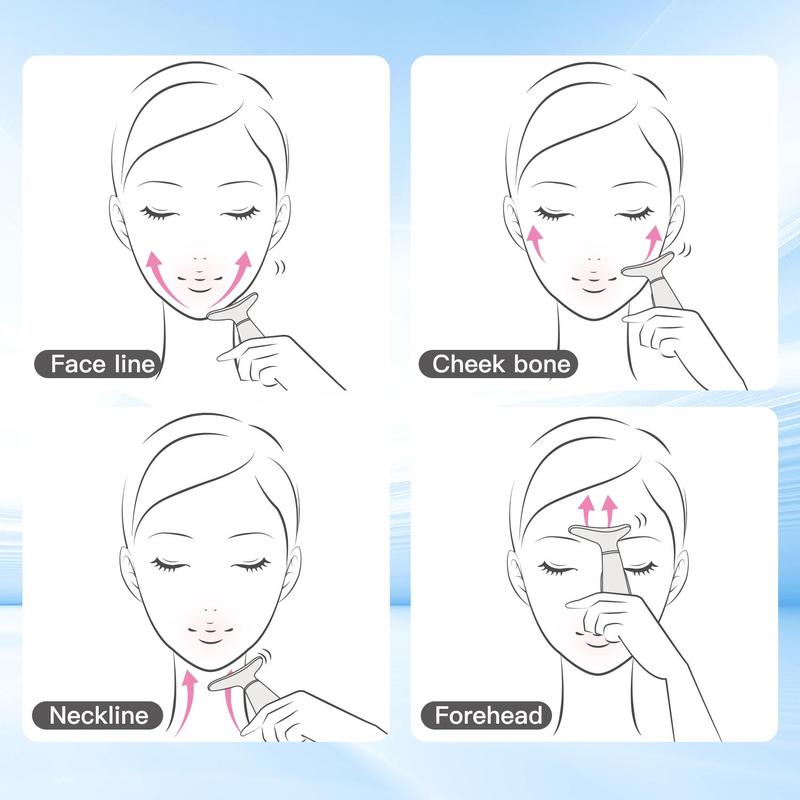 3 Color LED Hot Compress Facial Massager, Portable Rechargeable Facial Skin Care Tool, Professional Facial Beauty Instrument for Women